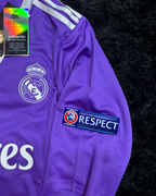 REAL MADRID LONGSLEEVE RETRO AWAY KIT 16/17 UCL VERSION