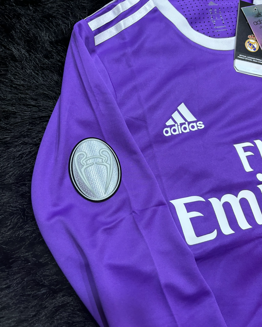 REAL MADRID LONGSLEEVE RETRO AWAY KIT 16/17 UCL VERSION