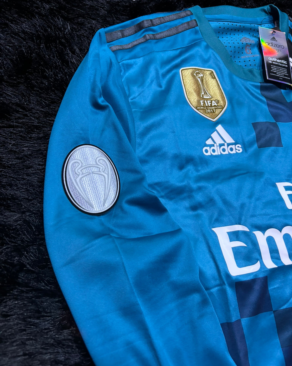 REAL MADRID LONGSLEEVE RETRO  AWAY KIT 17/18 UCL VERSION