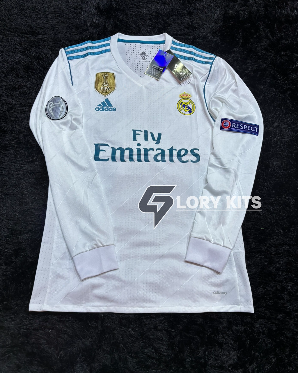 REAL MADRID LONGSLEEVE RETRO HOME KIT 17/18 UCL VERSION