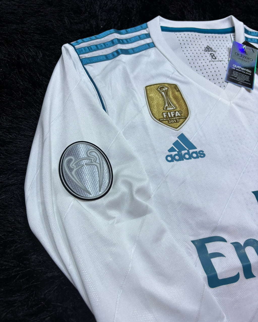 REAL MADRID LONGSLEEVE RETRO HOME KIT 17/18 UCL VERSION
