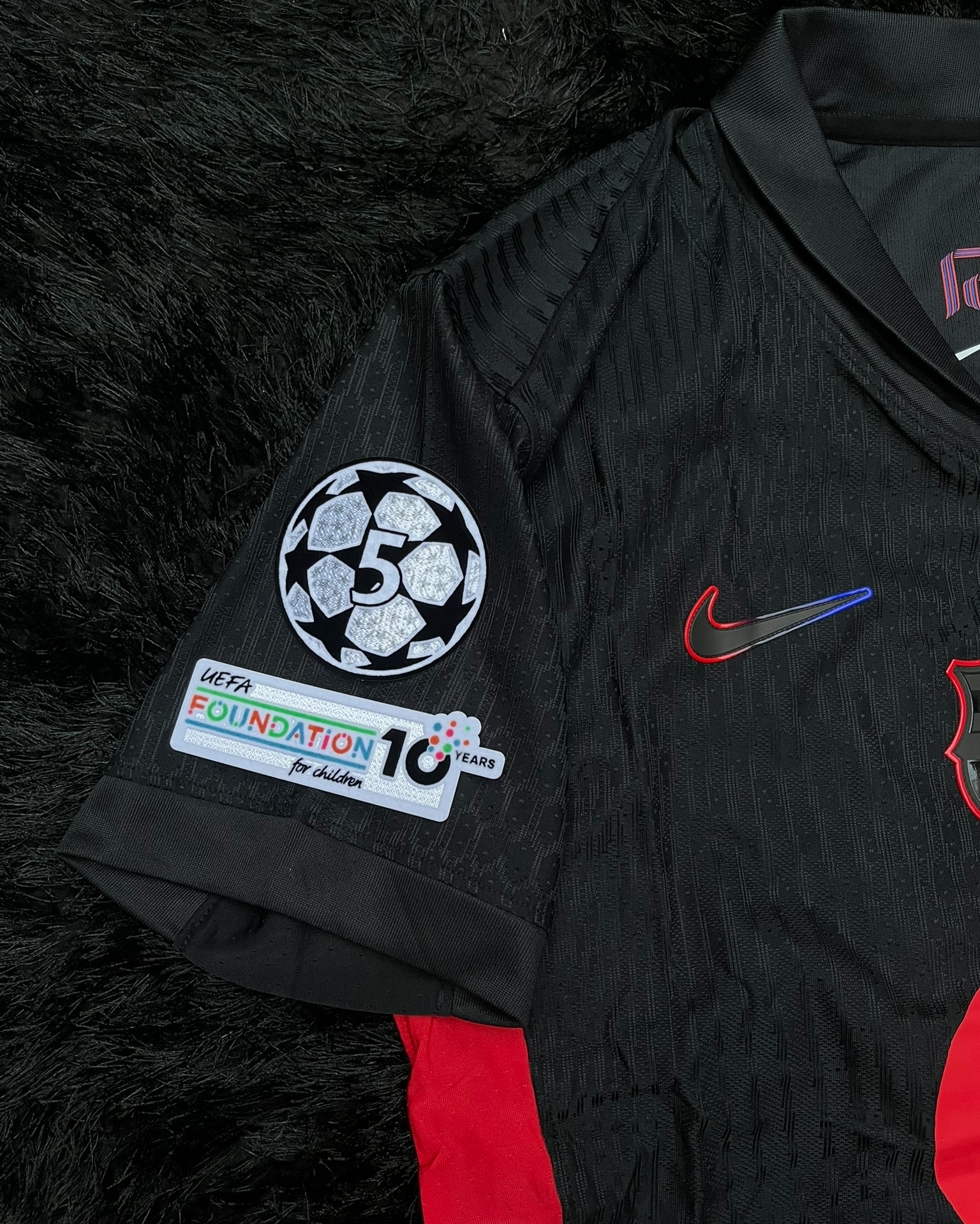FULL KIT OF BARCELONA AWAY BLACK KIT 24/25 UCL VERSION
