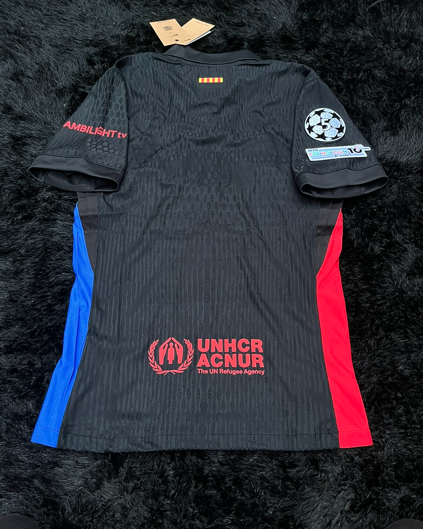 FULL KIT OF BARCELONA AWAY BLACK KIT 24/25 UCL VERSION
