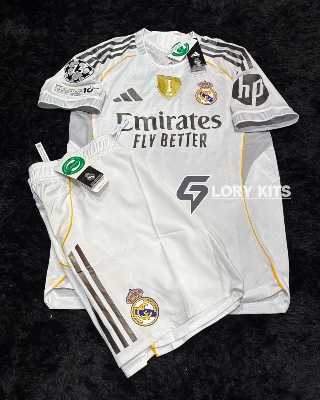 FULL KIT REAL MADRID HOME KIT CHAMPIONS LEAGUE VERSION