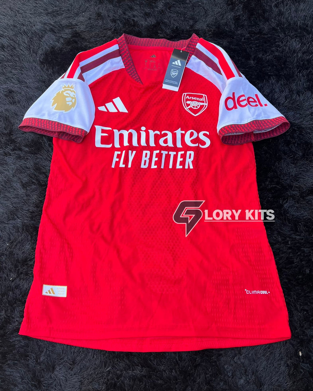 ARSENAL HOME KIT 2027 GOLDEN PREMIER LEAGUE BADGE