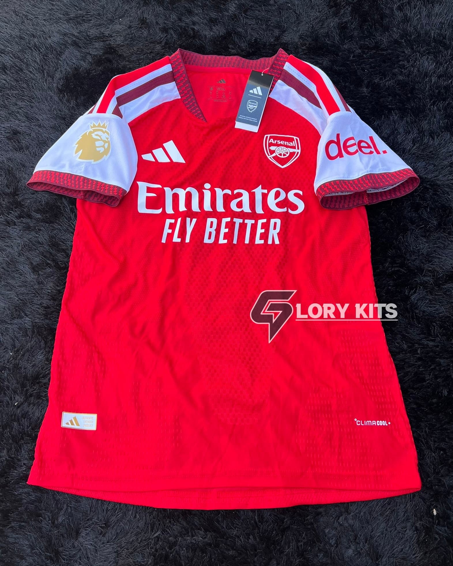 ARSENAL HOME KIT 2027 GOLDEN PREMIER LEAGUE BADGE