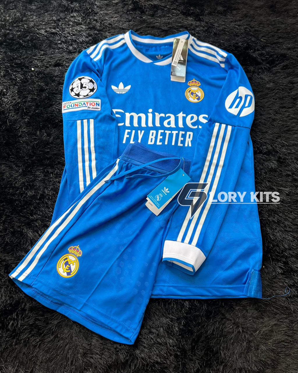 FULL KIT OF REAL MADRID LONGSLEEVE THIRD KIT 25/26 UCL VERSION