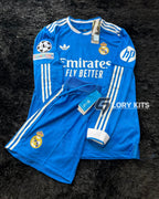 FULL KIT OF REAL MADRID LONGSLEEVE THIRD KIT 25/26 UCL VERSION