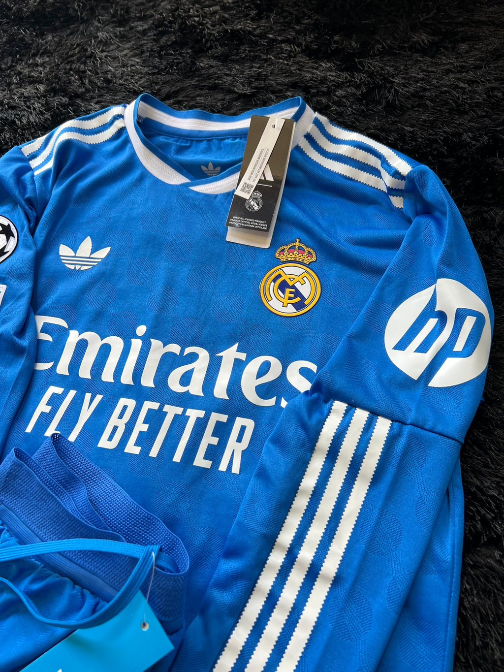 FULL KIT OF REAL MADRID LONGSLEEVE THIRD KIT 25/26 UCL VERSION
