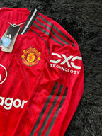 MANCHESTER UNITED LONGSLEEVE HOME KIT 25/26 PREMIER LEAGUE VERSION