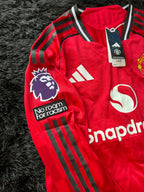 MANCHESTER UNITED LONGSLEEVE HOME KIT 25/26 PREMIER LEAGUE VERSION