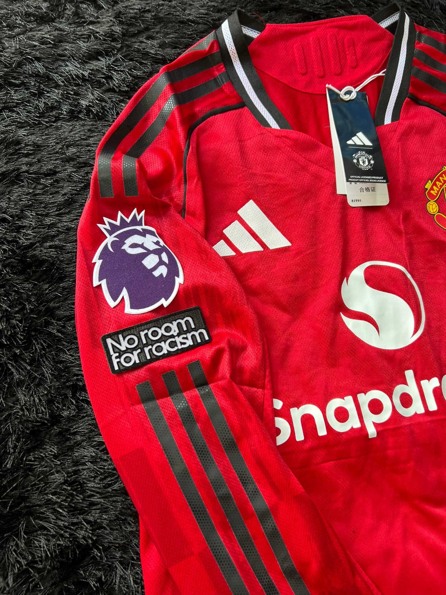 MANCHESTER UNITED LONGSLEEVE HOME KIT 25/26 PREMIER LEAGUE VERSION