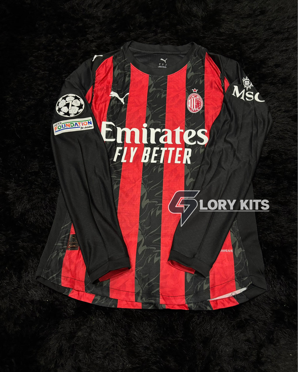 AC MILAN LONGSLEEVE HOME KIT 25/26 UCL VERSION